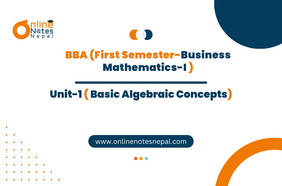 Basic algebraic concepts